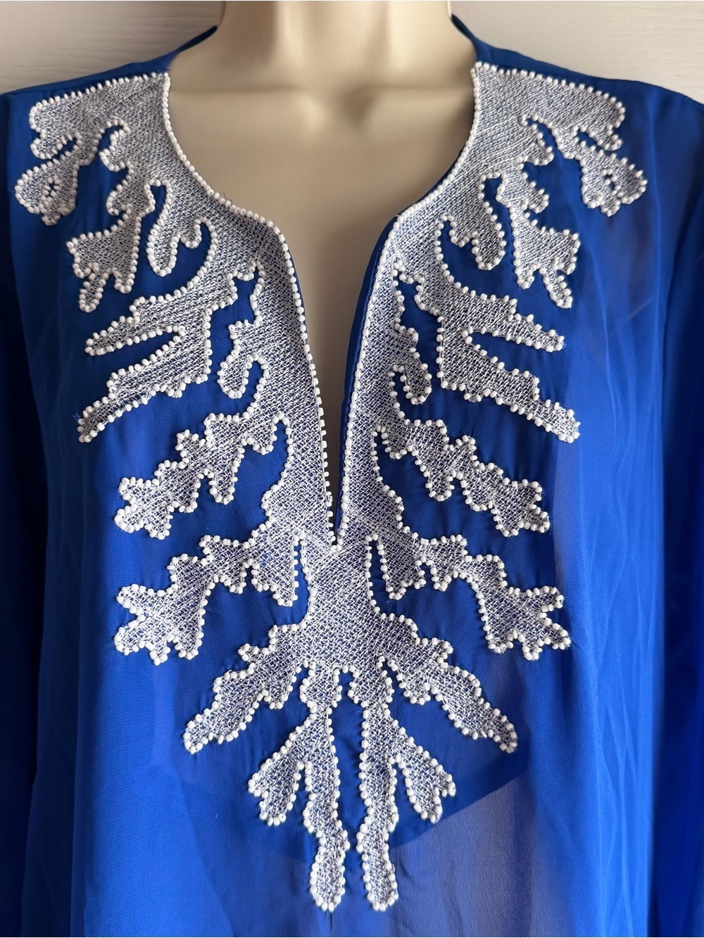 ANTONIO MELANI Jeweled Sheer Swimsuit Coverup Tunic - Picture 3 of 10